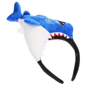 Vaguelly bandeau de requin bandeau halloween hair charms Accessoire pour d&eacute;guisement costumes accessoires de costume de requin bandeaux couvre-chef de requin coiffe en peluche en tissu Blue (Bustling Xin, neuf)