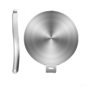 Plaque diffuseur de chaleur &agrave; induction en acier inoxydable, plaque convertisseur de plaque &agrave; induction, diffuseur de chaleur pour plan de travail, adaptateur &agrave; induction (28 cm) (ReachMall, neuf)