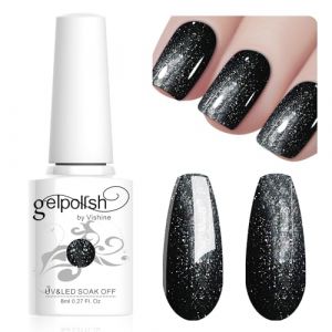 Vishine Vernis &agrave; Ongles Gel Couleur Noir gris&acirc;tre perle, Vernis Gel Semi Permanent Soak Off UV LED Gel Polish Nail Art Manucure 8ml L044 (ChicChicYou, neuf)
