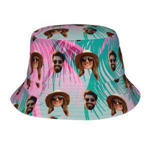 ROHBVMN Casquette Personnalisable Bob personnalis&eacute;e Chapeau de P&ecirc;cheur personnalis&eacute; &ndash; Casquettes Votre Propre Casquette, Chapeau de Soleil en Coton Anti-UV personnalis&eacute;e en Gros pour Hommes & Femmes (Magasin sur Mesure 2025 Fr, neuf)