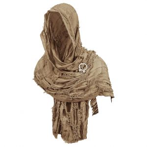 YJZQ Ch&acirc;le &agrave; Capuche Foulard Capote post-apocalyptique Ch&acirc;le m&eacute;di&eacute;val Renaissance &Eacute;charpe Grande Cagoule Unisexe Serviette en Keffieh Outdoor 185x52CM (YJZQ, neuf)