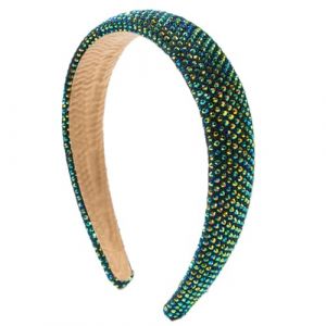 Accessoires pour cheveux en &eacute;ponge pleine de diamants et super flash Gypsophile temp&eacute;rament press&eacute; Accessoires pour cheveux, vert AB (Fanjubei Store, neuf)