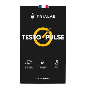 Testo Pulse | Booster Testostérone Naturel | Tribulus, Maca, Ginseng, Fenugrec et Zinc | Performance Masculine | Libido, Virilité & Musculation | Énergisant Puissant | 90 Comprimés Vegan | Prialab (TouteLaNutrition, neuf)