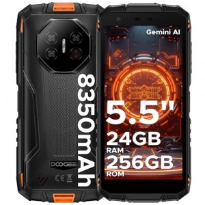 DOOGEE Fire 3 Ultra Telephone Portable Incassable,écran HD 5,5 Pouces,24 Go RAM + 256 Go ROM,Smartphone Incassable Android 15,IP68/IP69K/MIL-STD-810H, NFC,Batterie 8350 mAh,Unisoc T7200 Octa-Core (PIIDY, neuf)