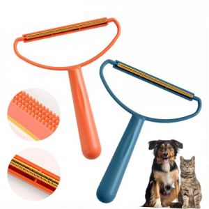 THQAE 2 Pi&egrave;ces Brosse Anti-Bouloche 2 en 1, Rasoir Anti-Peluche, Attrape-Poils Animaux, Enl&egrave;ve Bouloches et Poils d'Animaux pour V&ecirc;tements, Tapis, Lint Remover Portable (Bleu et Orange) (ProTechika O&Uuml;, neuf)