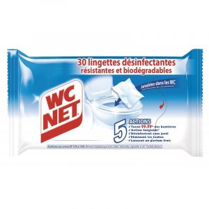 WC NET - Lingettes Desinfectantes 30 Lingettes - le Lot De 4 (Maxi&Mini, neuf)