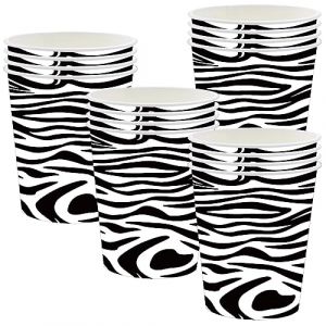 Lot de 16 gobelets en papier jetables avec imprimé zèbre sur le thème de la jungle pour enfants (Official flagship store of bubble fish, neuf)