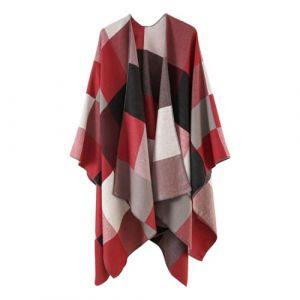 Poncho d'hiver pour Femme Femmes doux Cachemire &eacute;charpe en Laine de Grandes Pashminas ch&acirc;le Automne Printemps Hiver Coupe-Vent Chaud Mode Cape Ch&acirc;le Cardigan Ch&acirc;le Cape Poncho Chaud De Femme (Beythetly, neuf)