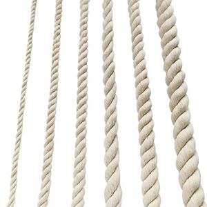 Corde en coton épaisse blanche - Corde souple de 12 mm - Corde de terrasse pour jardin, macramé - Kit de suspension pour plantes (20 m) (Nissary, neuf)