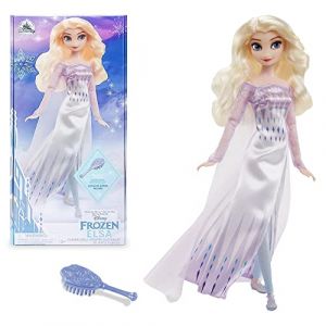 Disney Store Poupée pour Enfants Reine Elsa, La Reine des Neiges 2, 29 cm, avec Brosse argentée et détails moulés, Jouet entièrement articulé - Convient aux Enfants de 3 Ans et Plus (Disney Store FR, neuf)