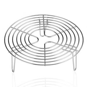 EEEE Grille Vapeur Ronde, Grille Ronde Diamètre 20 cm, Support de Cuisson à la Vapeur en Acier Inoxydable, Grille à Vapeur en Acier Inoxydable, pour la Cuisson, Le Rôtissage (20 x 7cm) (Crxnono, neuf)