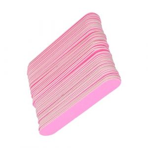 Fockety Outil de Manucure Tampon de Lime &agrave; Ongles pour des Ongles Brillants et Sains, Bande de Polissage de Pon&ccedil;age Rose Bleu 100 Pi&egrave;ces pour Salon &agrave; Domicile (PINK) (Feirort, neuf)