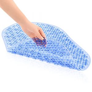 OTraki Tapis de Baignoire Antiderapant 69 X 39cm, Tapis de Bain avec 167 Ventouses Tapis Bain Ovale R&eacute;sistant Aux Moisissures & Lavable en Machine, Tapis Douche pour Les Enfants Adulte (Bleu) (OTraki, neuf)