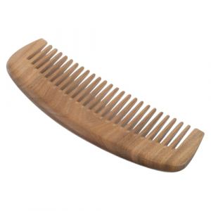 FIXOSHEE Peigne Bois de Santal &agrave; Dents Larges Forme Croissant Ergonomique pour D&eacute;m&ecirc;lage Naturel et Massage Du Chevelu Soin Cheveux Boucl&eacute;s et Longs Outil de Coiffure Artisanal (Jiingsq, neuf)