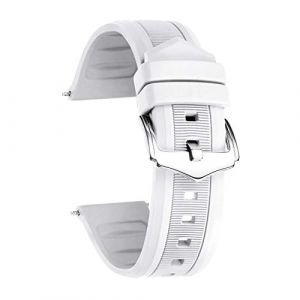 BINLUN Bracelet de Montre en Silicone Sport Remplacement Bracelet en Caoutchouc Homme/Femme(Blanc/Rouge/Noir/Bleu/Orange/Vert/Gris) (12mm/14mm/16mm/18mm/19mm/20mm/21mm/22mm/24mm) (BINLUN FLAGSHIP STORE FR STORE, neuf)