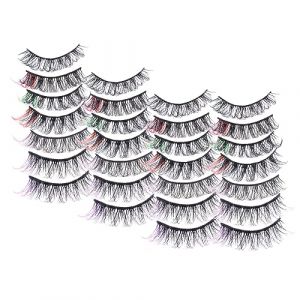 minkissy 14paires Extensions De Cils Multicouches Denses Imitation Naturelles Et Bouclées Color-mix14 (Master Self, neuf)