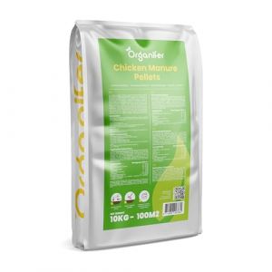 Granulés De Fumier De Poulet De Qualité Supérieure - Fumier De Poulet - Fumier - Engrais - Engrais - Engrais Organique - Pellets De Fumier De Jardin - Npk 4-3-3 - Organifer (10 KG) (Wilpe Store, neuf)