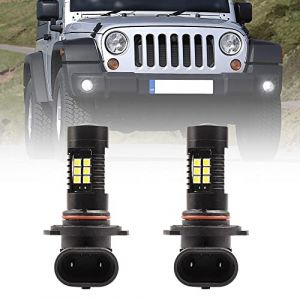 NSLUMO Ampoules antibrouillard, ampoule LED H10 pour Jee/p Grand Cherokee WH Wrangler Mk3 Patriot LED antibrouillard 2x blanc antibrouillard ampoules H10 LED ampoule antibrouillard conduite lumi&egrave;re (Nslumo Autolight, neuf)