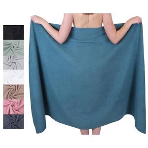 Betz Drap de Bain XXL 100x200 cm &ndash; 1 pi&egrave;ce &ndash; pour Sauna et Plage en 100% Coton, 360 g/m&sup2; - Absorbant et Doux &ndash; Grande Serviette avec Attache Serviette &ndash; s&eacute;rie Berlin - Couleur Bleu Pigeon (Betzshop, neuf)