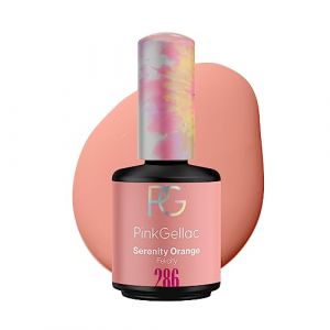 Pink Gellac Vernis Semi Permanent - 286 Serenity Orange 15ml - Vernis à Ongles Gel Pour 14+ Jours de Manucure Impeccable - Facile à Utiliser - Semi Permanent Facile à Enlever (Pink Gellac Official EU, neuf)
