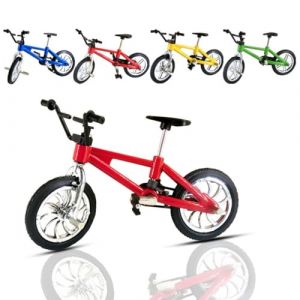 Tokaneit 4 Pcs Alliage Mini Doigt vélos Modèle, Mini Vélo de Montagne Miniature, Mini Vélo Doigt, 1:18 Mini Vélo Jouet, Vélo Miniature Jouet pour Bureau à Domicile de Jouet Décoration Artisanat (DNklo, neuf)