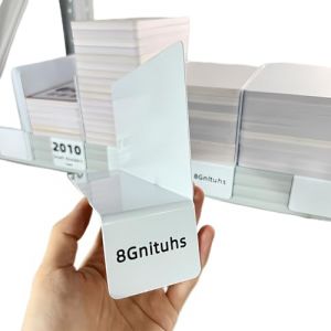 8Gnituhs Lot de 50 s&eacute;parateurs de Livres de biblioth&egrave;que pour &eacute;tag&egrave;res, Autocollants, marqueurs d'&eacute;tag&egrave;re de biblioth&egrave;que, s&eacute;parateur d'&eacute;tag&egrave;re en Plastique pour entrep&ocirc;t de biblioth&egrave;que Scolaire (Click 8Gnituhs-FR to get more Size, neuf)