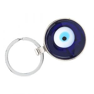 Porte-clés Pendentif Oeil Bleu, Porte-clés Pendentif Motif Oeil Bleu Turc Perles Rondes Ornements pour Hommes Femmes Sac Décoration (efancya, neuf)