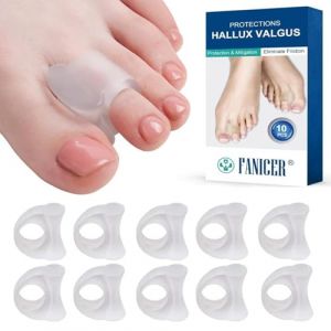 10 Pi&egrave;ces S&eacute;parateurs D'orteils, Correcteur d&rsquo;Orteils Silicone, Ecarteur Orteil, Correcteur Valgus, S&eacute;parateur Orteil pour Redresser les Orteils qui se Chevauchent, les Oignons et les Callosit&eacute;s (Sutitako, neuf)