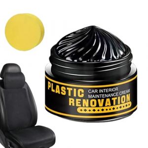 R&eacute;novateur Plastique pour Int&eacute;rieur Voiture Hydratant pour Plastiques d&eacute;color&eacute;s Effet Noir Brillant & Protection UV sans Rayures Nettoie et Prot&egrave;ge Tableau de Bord Joints en Caoutchouc Panneaux (canglin, neuf)