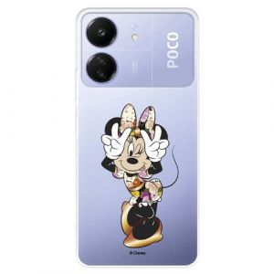Coque compatible avec Xiaomi Redmi 13C - Poco C65 Officielle Disney Minnie Posando Coque en silicone transparent souple sous licence officielle Disney Classic (La Casa de Las Carcasas, neuf)