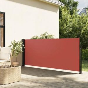 Festnight Auvent latéral rétractable 120x600 cm Store Brise Vue Jardin Retractable Store latéral Enroulable Brise Soleil Paravent Exterieur Opaque-Couleur Terre cuite-120 x 600 cm (yeyetee, neuf)