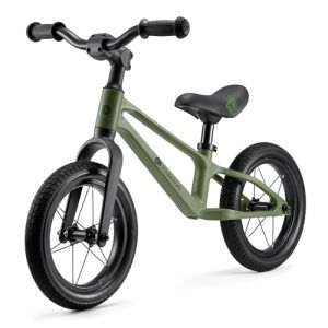 Kinderkraft ETER Draisienne jusqu'à 35 kg, vélo d'apprentissage léger, Roues de 12 ", Cadre en Nylon, Selle réglable en Hauteur, Direction limitée, poignées en Caoutchouc, Design Sportif, Vert (kk Kinderkraft, neuf)