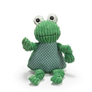 HuggleHounds Knottie Jouet en Peluche pour Chien – Jouet couineur pour Chien de Petite, Moyenne et Grande Taille, en Peluche Durable pour Les occuper – Grenouille Fergie, Taille L (Animal Lovers Tierbedarf, neuf)