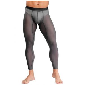Sywiyi Leggings De Compression pour Hommes Transparents Pantalons De Gym Danse Course Running Jogging Collants Dentra&icirc;nement Cale&ccedil;on Base Layer Tights Sportswear Noir M (Sywiyi, neuf)
