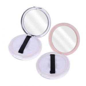 Gogogmee Lot de 2 Bo&icirc;tes &agrave; Poudre Vide 5 G Ultrafines Houppette Rose et Argent&eacute;e, Trousse de Maquillage Portable pour Voyage et Usage Quotidien (Xiaanmall, neuf)