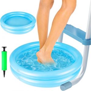 Bassin De Bain Gonflable Pour Pieds De Piscine, Baignoire De Pieds Gonflable, Bassin Pédiluve Portable Avec Gonfleur Plateau De Bain De Pieds Pour L'intérieur Et L'extérieur (zhuag, neuf)
