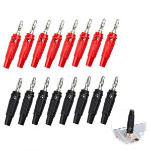 Fiches bananes 4mm 16 pi&egrave;ces, prise fiche banane m&acirc;le 4mm rouge noir, fiches banane HiFi haut-parleur DIN, jack 6.35, fiche banane femelle, connecteur pour AV-Receiver et enceintes (XiaoXiangJueXin, neuf)