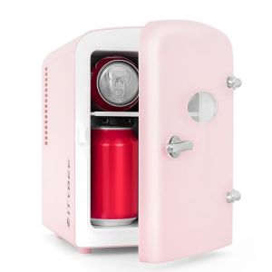 Citybee Mini Frigo de Chambre 4L, Petit Frigo 230V/12V Silencieux pour Boissons Cosmetique Mini Refrigerateur pour Chambre/Voiture/Bureau/Camping (Rosa) (EU Chaoteng Direct, neuf)