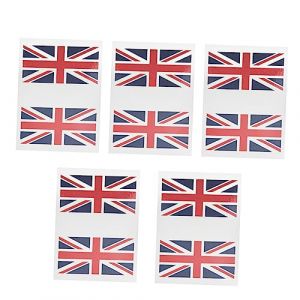 5 Ensembles Autocollants de Uni de Temporaires Imperméables pour Supporter Équipe de Football Designs Créatifs (Raindrops On Roof, neuf)