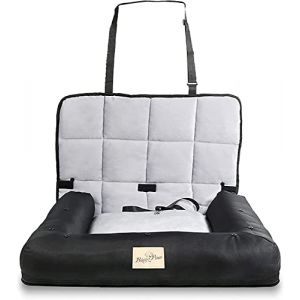BingoPaw Siège Auto Chien Voiture: Sac de Transport pour Chat Panier Chien Voiture Rehausseur en Tissu Oxford Imperméable avec Ceinture de Securité pour Animaux Petite Taille - 85x60x10cm (BingoPaw FR, neuf)