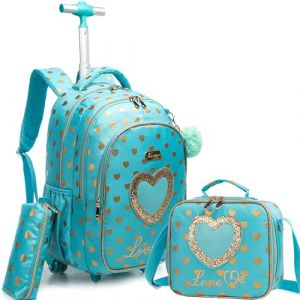 HTgroce Cartable a Roulette Fille Primaire 16inch Sac à Dos pour Enfant Cartable a roulettes Fille Cartable Fille Roulette Sac école Fille Cartable Fille Primaire. (Lldaily EUR, neuf)