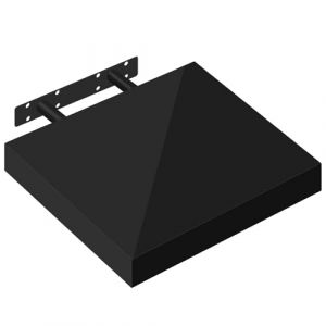 eSituro Étagère Flottante Noir Brillant pour Salon, Cuisine, Petite Étagère Murale en Bois pour Chambre à Coucher, Moderne, Facile à Installer, Fixation Invisible, 25cm (situDE, neuf)