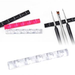 HOMOCONO Support Pinceaux Ongles Transparent Cases Porte Pinceaux Nail Art Compact pour Salon et Usage Maison Rangement Stylos Uv Gel et Outils Manucure (FFanR, neuf)