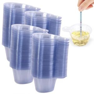 Tasse à Urine Coupelles Plastique Jetable,Tasses d'urine,Tasses de Collecte d'urine,Tasses d'échantillons d'urine,coupelle plastique jetable,gobelets doseurs en plastique pour résine époxy,200pcs (UPPCY, neuf)