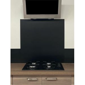 Crédence Aluminium Anodisé brossé Noir ép 1.5 mm - 10 tailles - Hauteur 20 cm x (Longueur 140 cm) (AluCouleur, neuf)