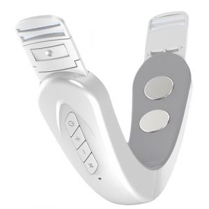 Machine de lifting du visage en V &ndash; Ceinture de toner &eacute;lectrique pour le visage, r&eacute;ducteur de double menton &agrave; haute efficacit&eacute;, masseur raffermissant pour la peau, gadget de mise en forme d'appareil d (themyina, neuf)