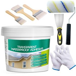 Qiveaory 5Kg/202Fl.oz Liquide Étanchéité Transparent Scellant Invisible Imperméable Brosse Mastic Couteau Gants de Travail Rouleau de Peinture,pour la Toiture de la Salle de Bain de la Maison (zhengzhoudiluanshangmaoyouxiangongsi, neuf)