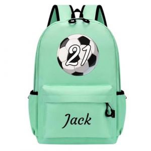 Sac &agrave; Dos Personnalis&eacute; Pour Enfants, Sac Enfant Hydrofuge Avec Nom Et Motif, Sac Dos Pour Maternelleet & Primaire, Petit Sac &agrave; Dos Bebe Ergonomique Pour Filles Et Gar&ccedil;ons 36 cm &times; 26 cm,10L, Vert (Zolyn Personalized Studio, neuf)