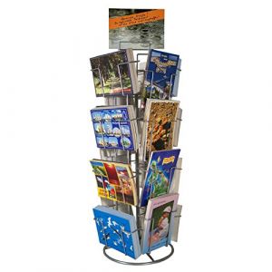 Gerso présentoir pivotant de cartes 16 motifs 105x150mm paysage et portrait pour comptoir présentoir de cartes postales (Gerso International Contracting GmbH, neuf)