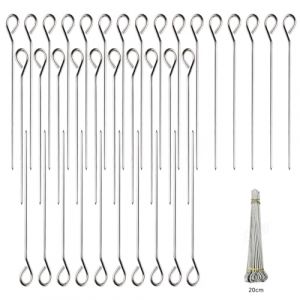 Eupneicu Pique De Brochette [36 Pi&egrave;ces], Pique A Brochette Inox De 20 Cm, Pour Barbecue Kebab Et Grillade (OCEANWAVETRADINGLTD, neuf)